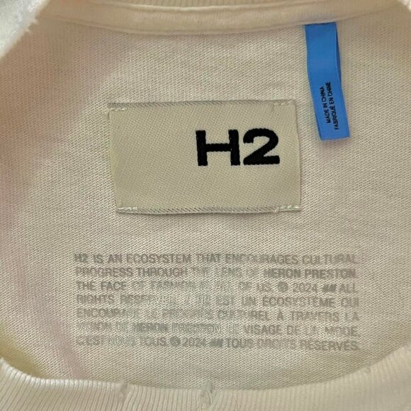 H&M x HERON PRESTON Mens Double Layered T-Shirt - Picture 3 of 3